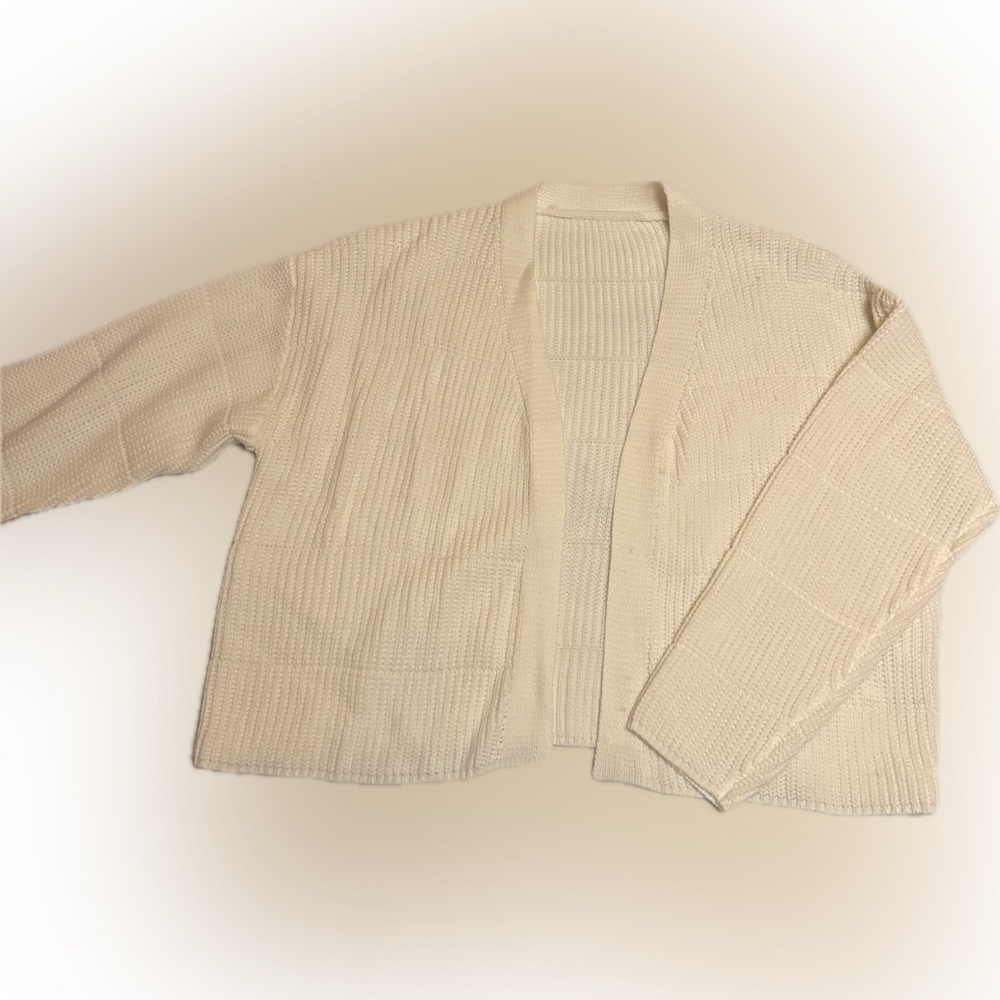 Ivory knit cardigan